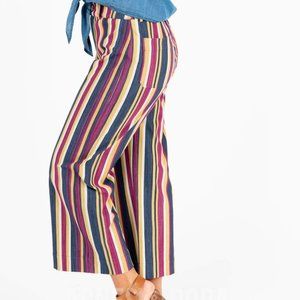Agnes & Dora™ Wide Leg Crop Pant Bold Stripe - Win
